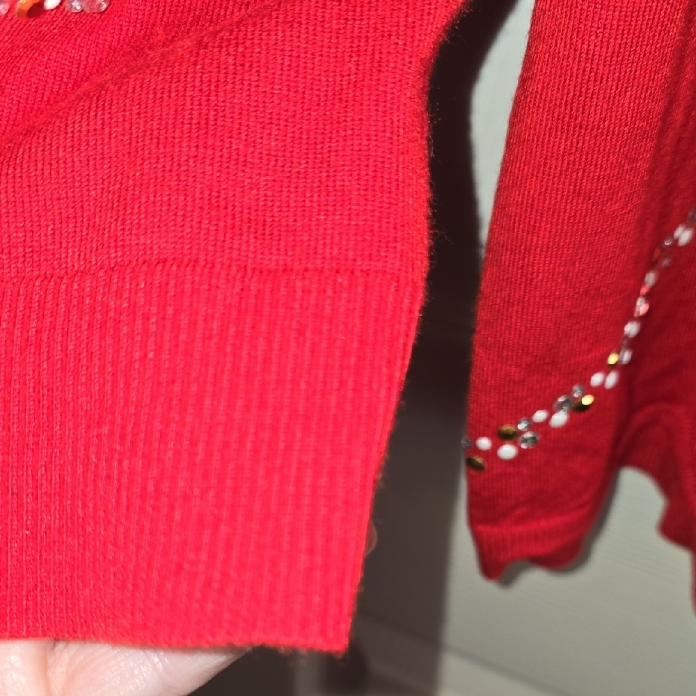 Ruby Rd. Red Crewneck Knit Top - Picture 3 of 4